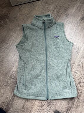 Patagonia Light Sage Green Women's Full-Zip Fleece Vest